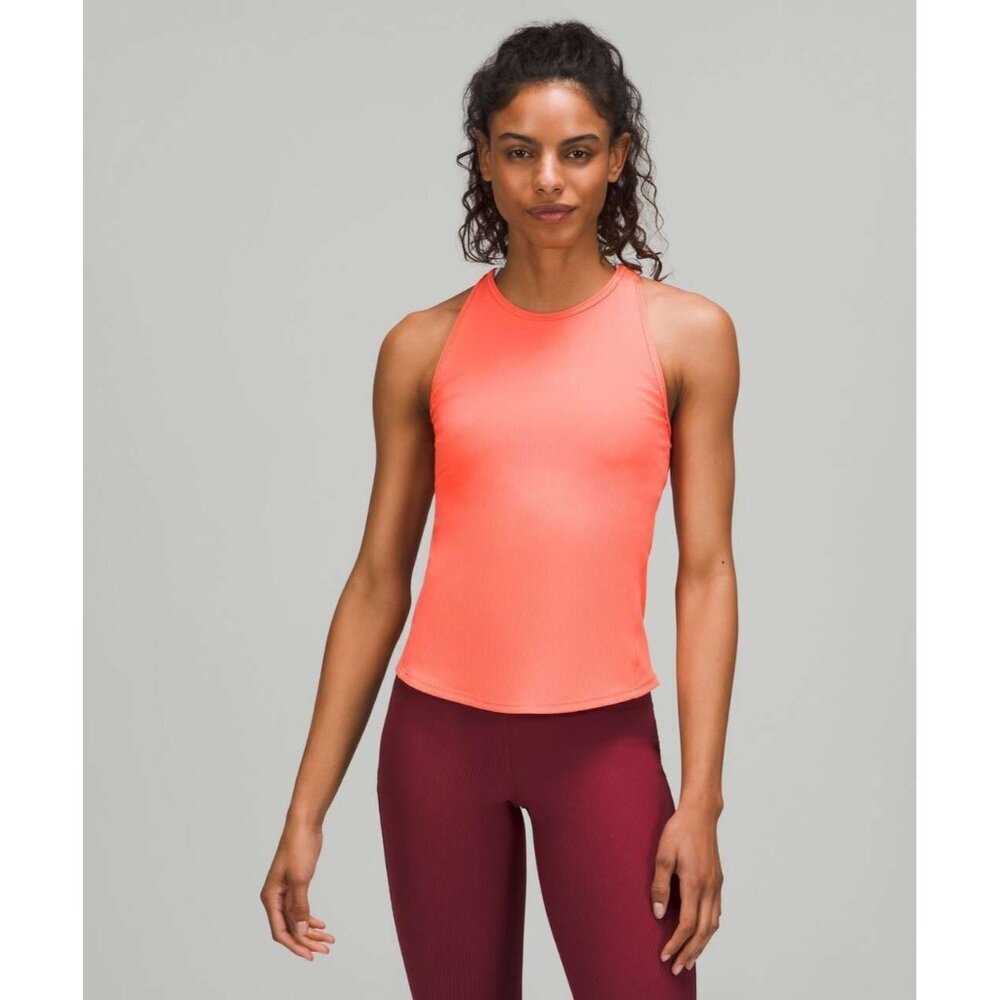 Lululemon NWT Base Pace Ribbed Tank Top in Raspberry‎ Cream Size 4